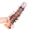 10Inch Large Penis Thickened Enlargers Barbed Sleeve Men's Thick Condom Lengthen Delay Ejaculation Lock Sperm for Male Sex Toys