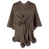 Autumn and Winter Women Loose Bat Sleeve Cross Border Cloak Cardigan Knitwear V-Neck Sweater
