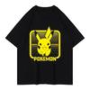 Pok Mon Pikachu Little Fire Dragon Johnny Turtle Pok Mon Printed Short Sleeved Unisexs Womens Tshirt Summer New Y2k Tee Top