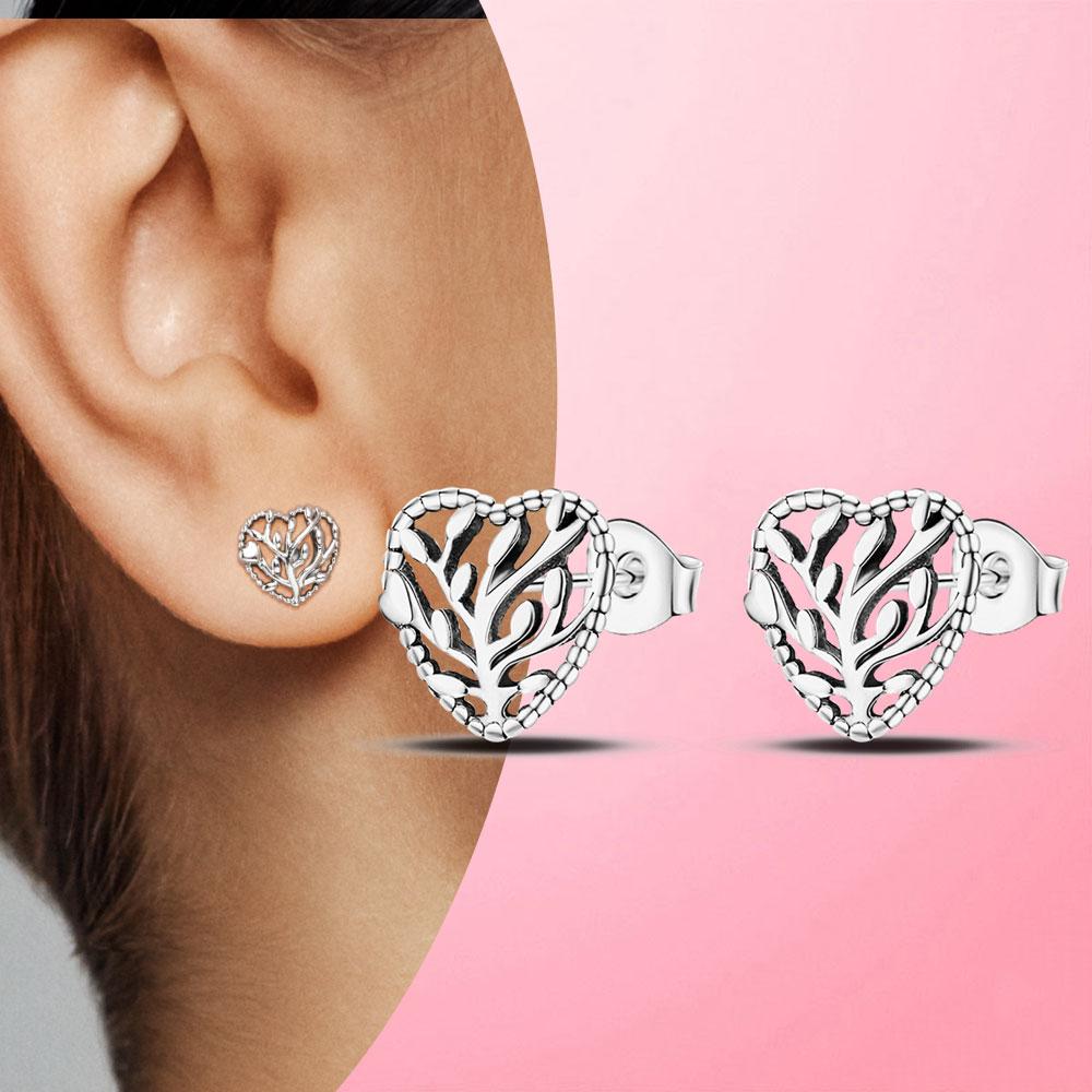 Серьги Серебряные серьги 925 пробы Геометрические серьги-гвоздики для женщин Свадебные серьги в корейском стиле S925 Изящные ювелирные изделия Тенденция