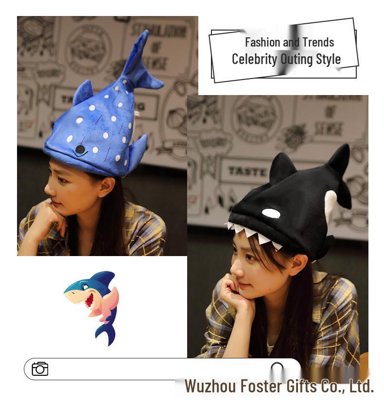 Шляпа акулы Песочная скульптура Хэллоуин Мультяшный головной убор - Забавный подарок для всех возрастов