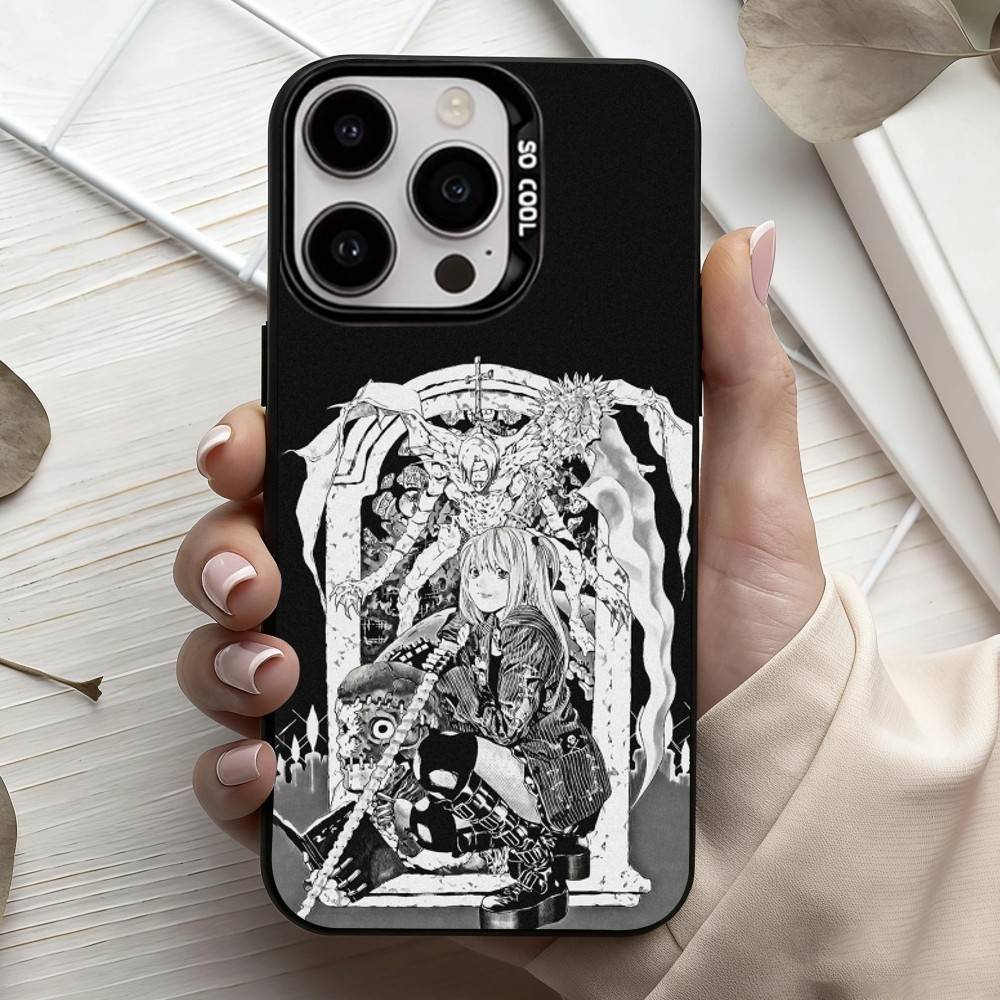 Чехол для телефона M-Misa D-Death N-Note Для iPhone17,16,15,14,13,12,11 Plus,Pro Max Конфетный Серебряный Покрытие Внутри Чехла