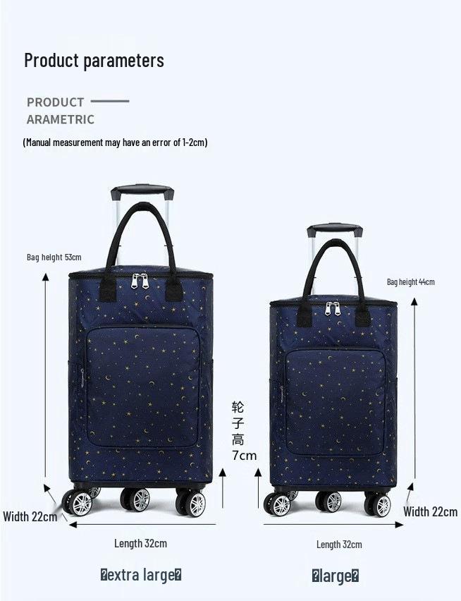 Складная Портативная Тележка для Продуктов с Сумкой - Бытовая Тележка для Супермаркета