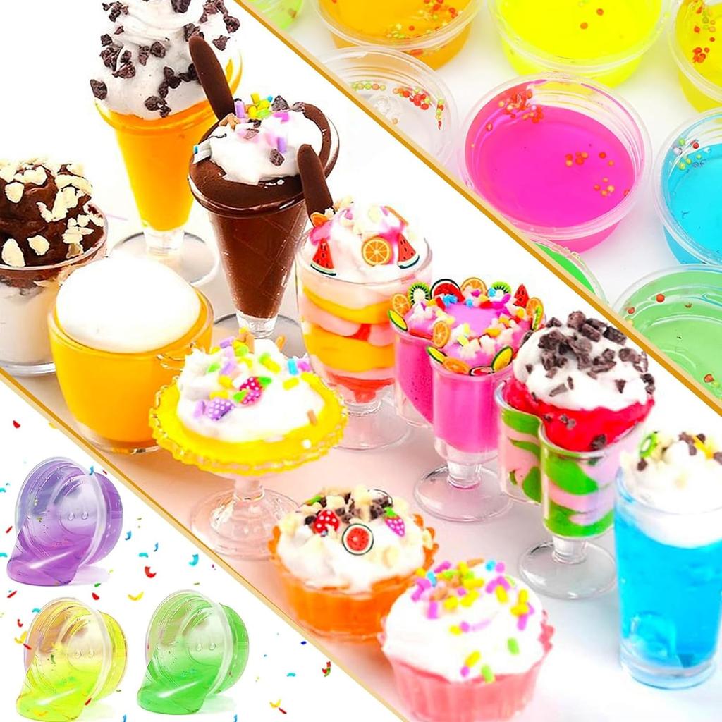 Набор глины-слайма La Gacela с глиной и фруктами для творчества, игрушка для снятия стресса, сделай сам, для мальчиков начальной школы и подарочный набор, 36 штук ультралегких ломтиков,