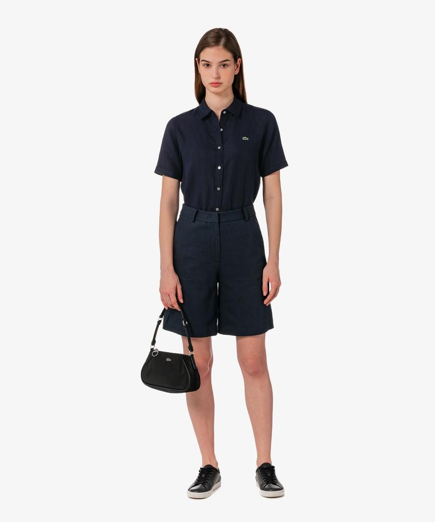 LACOSTE Женская новая классическая рубашка с коротким рукавом Cf139E-56G 166