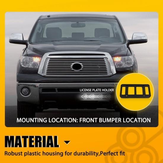 Black For 2007-2013 Toyota Tundra Front License Plate Bracket PT413-34100 EXV