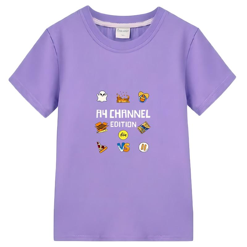 Футболка с рисунком Merch A4 Lamba для мальчиков и девочек, летняя детская одежда из 100% хлопка Vlad a4 с короткими рукавами, детская одежда y2k, цельный предмет