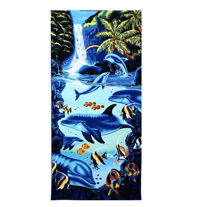 Water Absorbent Bath Towel, Ultra-fine Fiber Beach Towel, Active Printing, Water Absorbent Quick Drying Towel, Swimming Towel