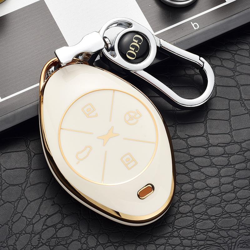 Роскошный чехол для ключа для 2021 Xpeng Motors G3/P7 - Унисекс Полная защита с пряжкой