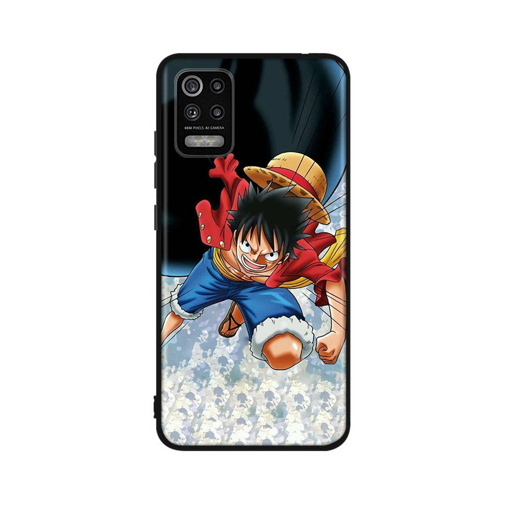 Чехол DT28 One Piece Luffy для OPPO Reno 8 6 5 4 Pro Find X3 A17 A31 A38 A40 A53 A54 A55 A74 A76 A78 A77 A80 A94 A95 A96 Lite черный мягкий чехол