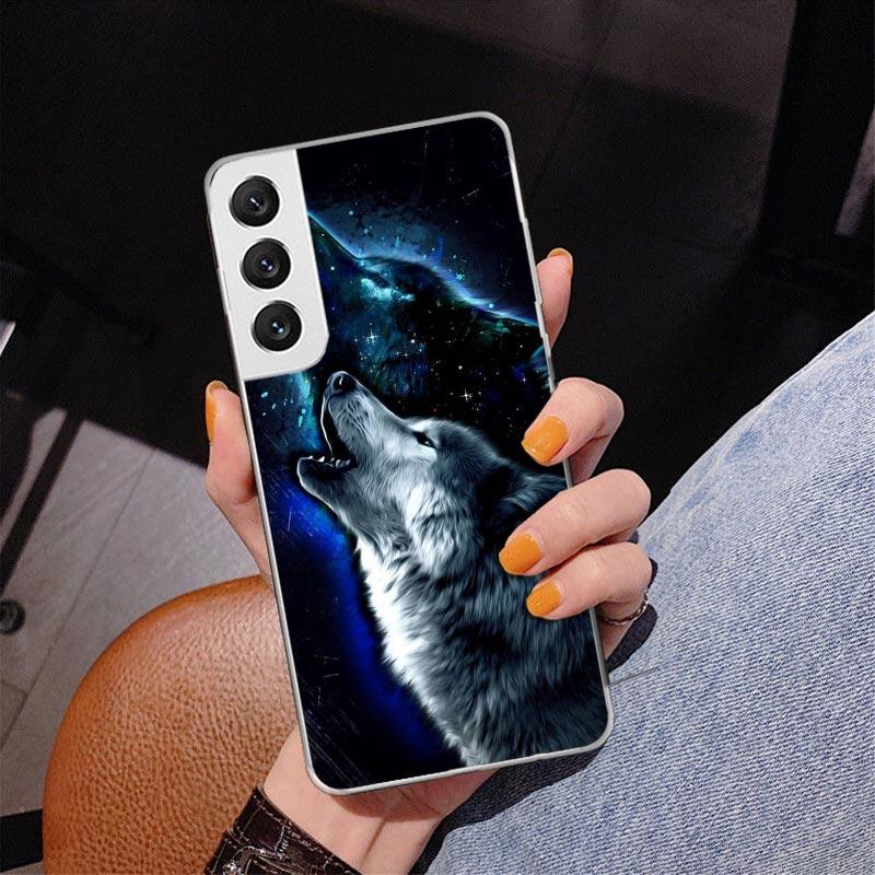 Чехол для телефона «Злой животный волк, свирепый» для Samsung Galaxy S24 S25 Edge S26 Ultra S23 S22 S21 Plus S20 FE + Персонализированный чехол с принтом