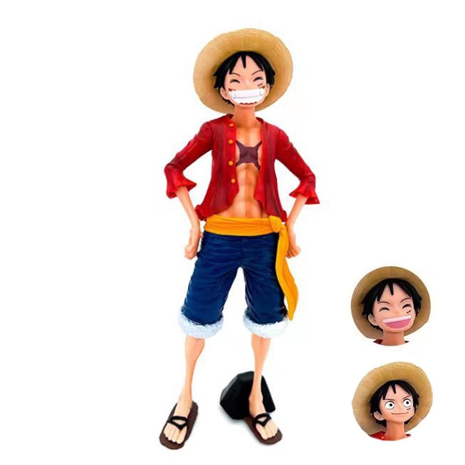 Новая аниме-фигурка One Piece 28 см, уверенный смайлик, кукла с меняющимся лицом (три формы), ПВХ, коллекционная фигурка действия, украшение, модель, игрушка