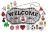 Welcome Sign Front Door Decorations Hanging Rustic Wood Seasonal Holiday Ornaments Housewarming GiftWall Hanging 17.5" Inches