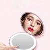 1X/10X Magnification LED Pocket Mirror European Countries Compact Mirror with Light, USB Cable,Travel