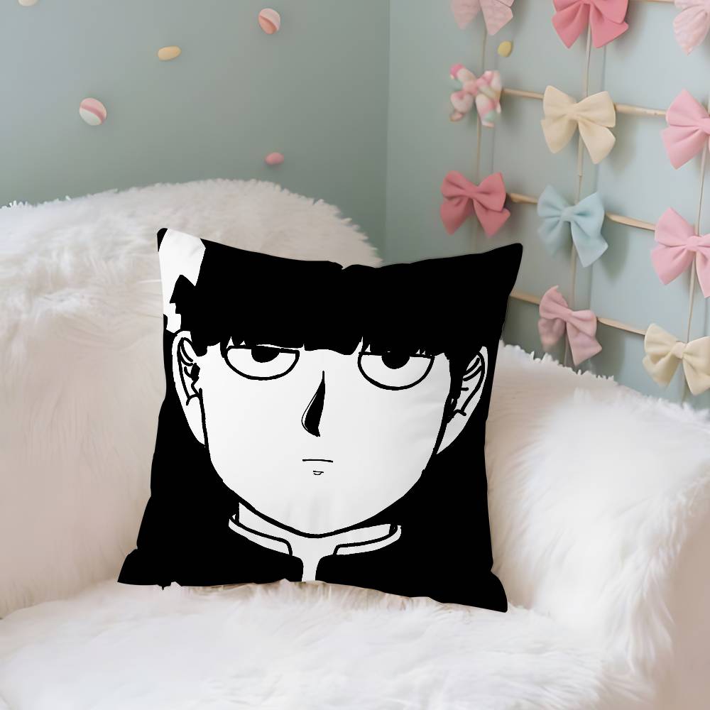 Anime MmOBPSYCHO Kawaii Throw Pillow Covers Pattern Cushion Cover Suitable For Sofa Bedroom Car Pillow Cover