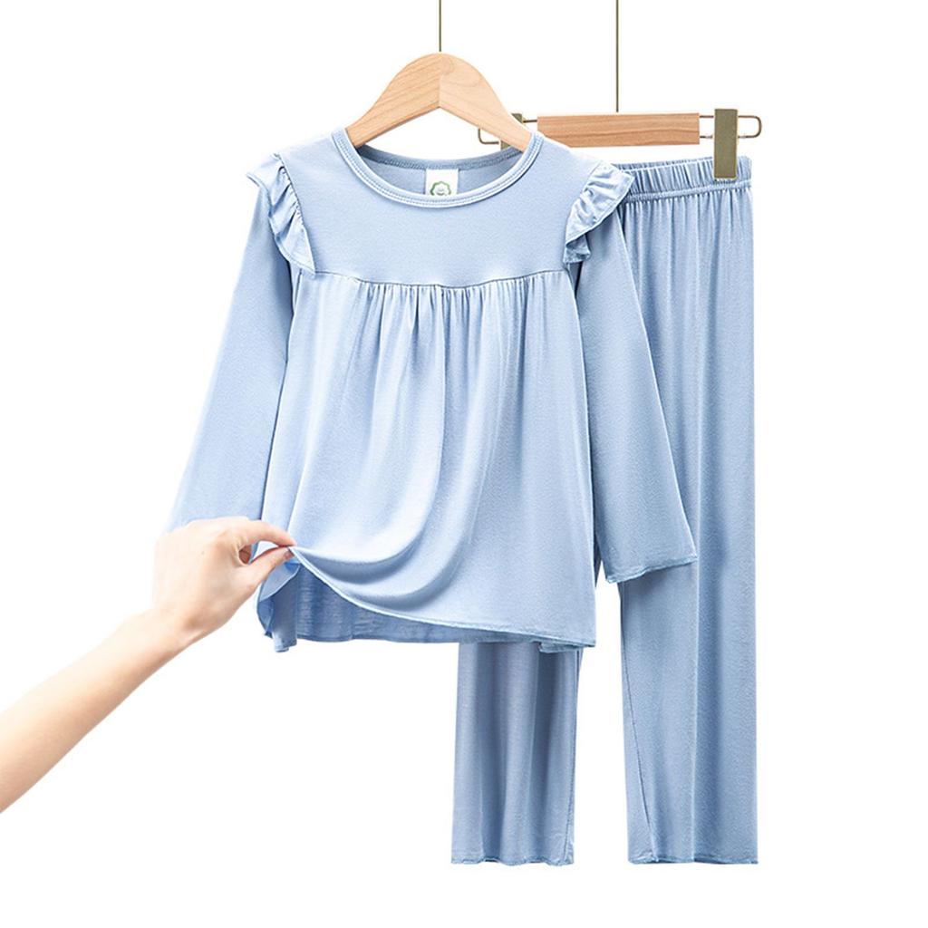Пижамы для девочек с длинными рукавами Домашняя одежда Стиль «родитель-ребенок» Одежда с кондиционером