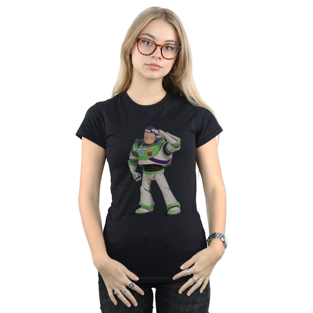 Disney Womens/Ladies Toy Story Buzz Lightyear Standing Cotton T-Shirt