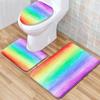 Gradual Change Pattern Toilet Floor Mat Three-Piece Bathroom Three-Piece Carpet Door Mat