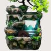 Смоляный фонтан-водопад с рокарием, настольный фонтан в стиле дзен для помещений, декоративный фонтан для медитации, водный элемент, творческое рукоделие, водопад