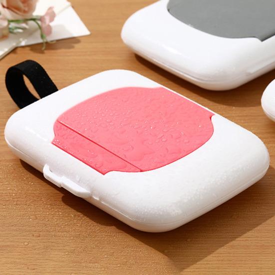 Wet Wipes Box with Hanging Portable Holder Dustproof Travel Wipe Hoop Baby Wet Tissue