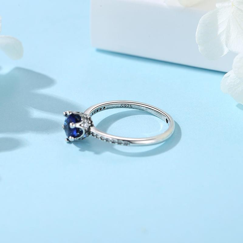 Новые серебряные кольца 925 пробы для женщин Корона Сердце Любви Луна Солнце Помолвочное Свадебное Кольцо из розового золота Роскошное ювелирное изделие Подарок