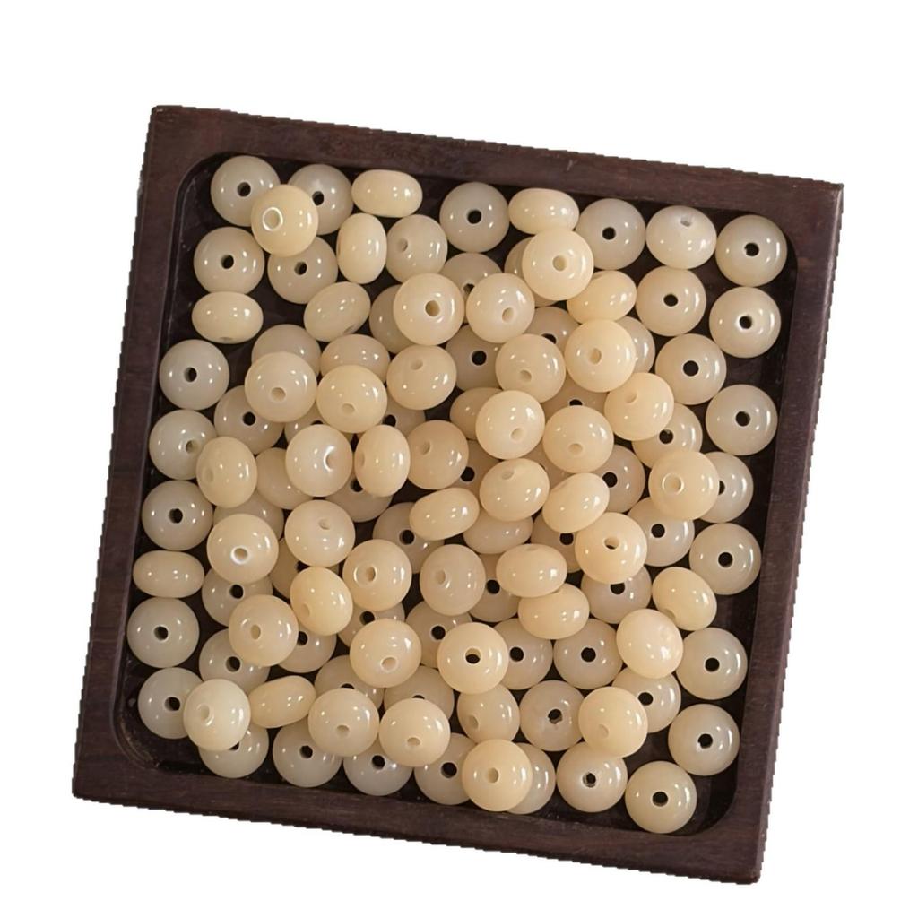 Natural Milk Yellow Bodhi Root Beads for DIY Jewelry and Buddhist Accessories