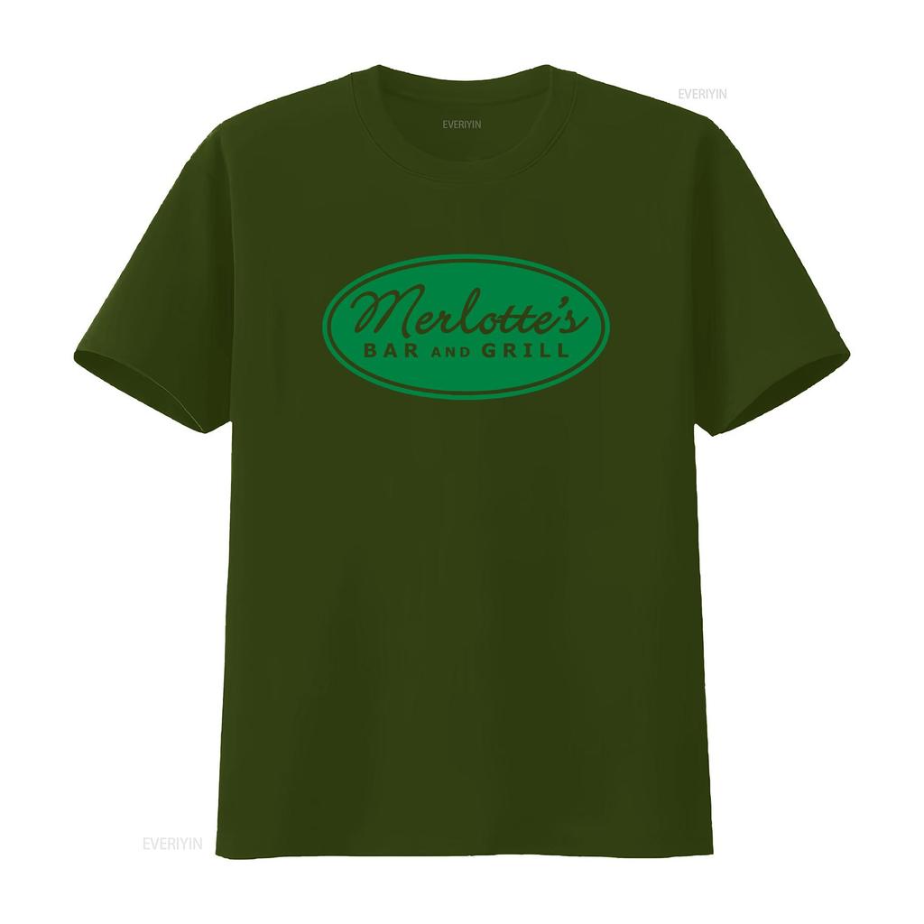 Juniors True Blood TV Show Series Merlottes Bar and Grill Print White Cosplay T Shirt vintage Washed streetwear Stretched