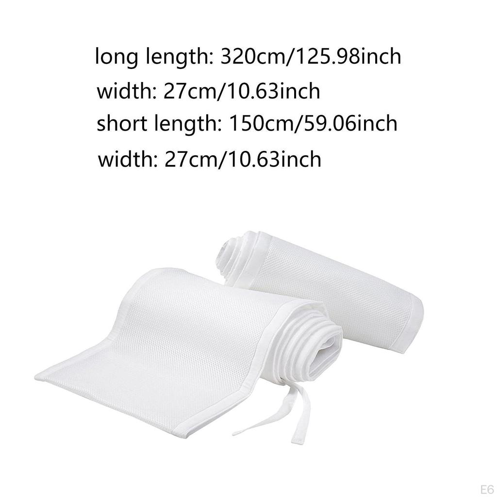 Детская дышащая сетчатая подкладка для кровати, принадлежности для полноразмерной детской кроватки, защитная синяя