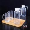 Акриловый кувшин для холодной воды большой емкости - Пластиковый кувшин для сока в полоску - Прозрачный чайник для напитков для дома