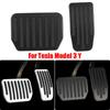 For Tesla Model 3Y Aluminum Alloy Auto Interior Parts Brake Accelerator Pedal Car Foot Pedal Pads Covers 2 Pcs/set Brake Accelerator Rest Pedal