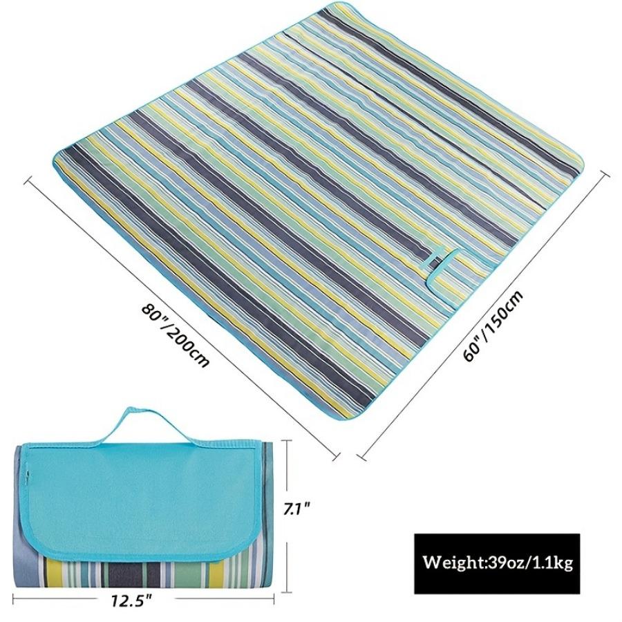 Waterproof Outdoor Picnic Mat Camping Beach Mat Plaid Portable Hiking Travel Sleeping Blanket Folding Grassland Pad Carpet