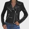 Women's Autumn/Winter Lapel Jacket with Multiple Zippers