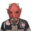 Horror Ghost Face Monster Mask Halloween Show Mask Party Show Scary Red Devil Horn Mask