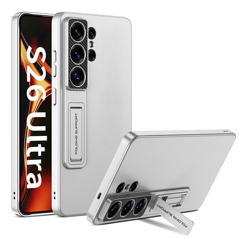 Тонкий чехол-подставка Samsung S26 - Защитная крышка однотонного цвета