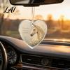 Sympathy Present for Friends Acrylic Heart Shape Ornament with Animal Pattern & Emotional Message Decorative Pendant Hanging Rope Gifts Loss