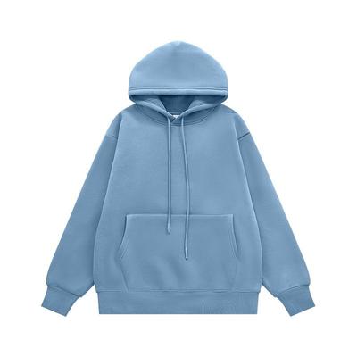 2025 Осень и Зима Новая Толстовка с Капюшоном Однотонная Свободный Пуловер Топ