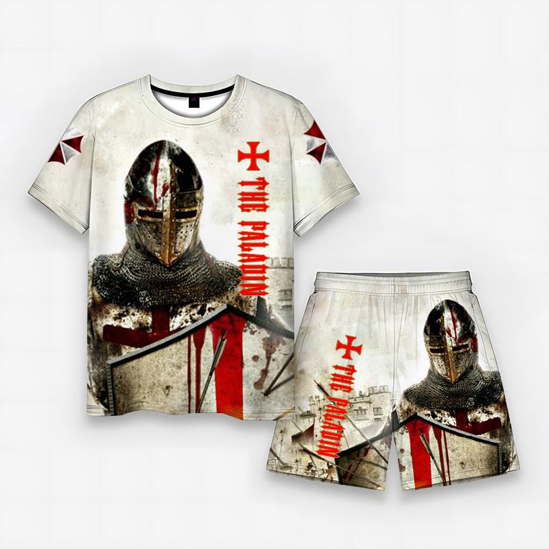 Модный быстросохнущий мужской комплект с короткими рукавами и 3D принтом, свободный топ с короткими рукавами и принтом, удобная универсальная футболка