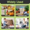 MAQIHAN 12PCS Reble Produce Bags - Mesh Produce Bags Drawstring Reble Washable Vegetable Storage Bags Refrigerator Keep Fresh Grocery Food Fruits