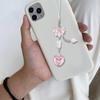 Sweet Bowknot Heart Bead Pendant Phone Straps Lanyard Pocket Keychain Strap