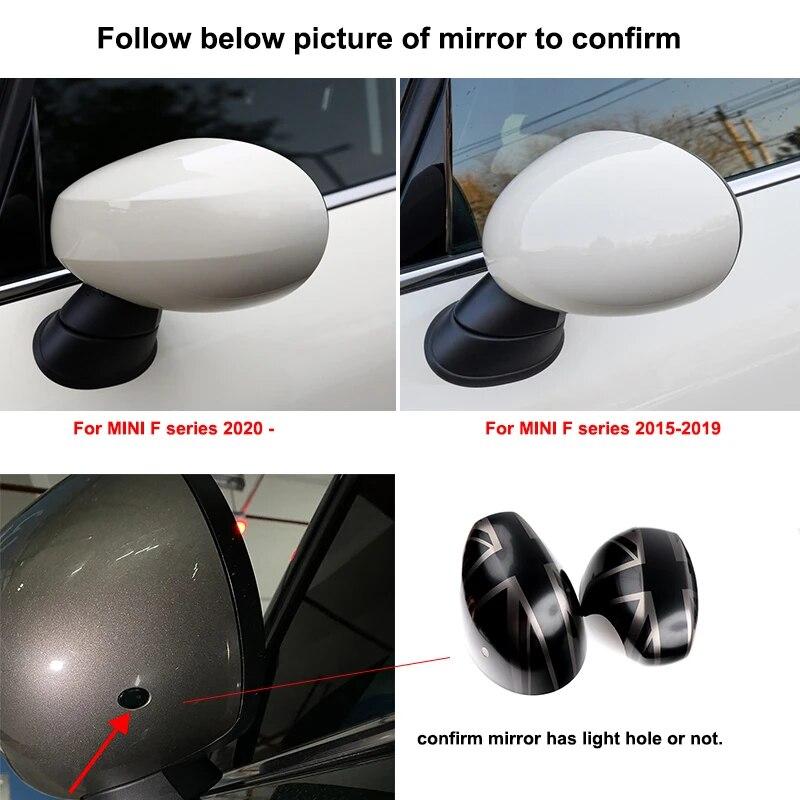 For Mini One Cooper S JCW Countryman F60 F54 F55 F56 F57 The Black Flag Shell Car Door Rear View Mirror Covers Accessories