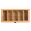 Wooden Tea Bag Organizer with Flip-Top Lid
