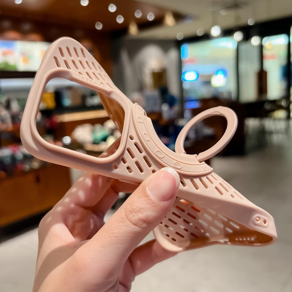 Чехол для телефона Mesh Heat Disipation подходит для iPhone16pro, защитного чехла Invisible Stand 13max Shell и программного обеспечения Apple 15