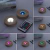 Gift for Crystal Ball Home Decor Color Changing LED Lights Wooden Lighted Base Stand Display Base