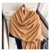 Imitation Cashmere Solid Color Fashion Decorative Warm Scarf Student Middle and Long Shawl Female