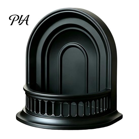 Pointed Arch Shelf Gothic Wall Shelf, Vintage Floating for Bedroom And Living Room, Matte Black Home Decor Decorative Wall-Mounted Display Rack