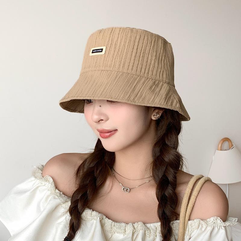 Spring and Summer Fashion Versatile Bucket Hat Female Face Small High Sense Bucket Hat Outdoor Travel Sunscreen Basin Hat Tide