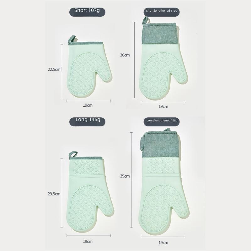 Силиконовые термостойкие кухонные перчатки — нескользящие, легко моются, для выпечки и использования в микроволновой печи