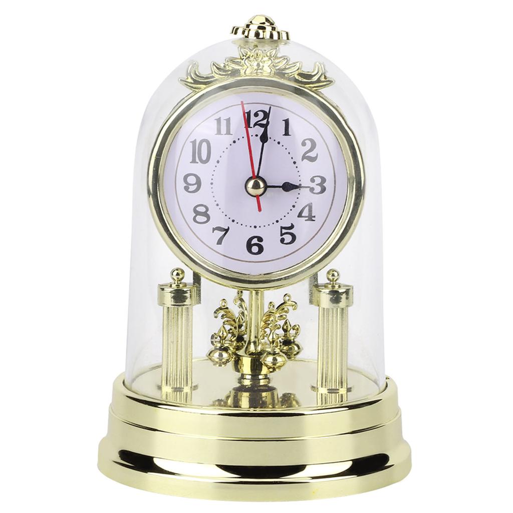 Retro Table Clock Silent Desk Clock European Style Desktop Ornament For Office Living Room Home Decor