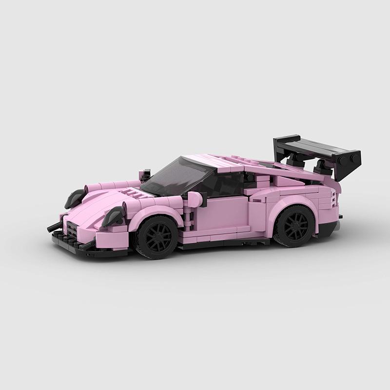 Pink MOC PSC BAOshijie GT Speed Series Luxury Car Carrera Race Car Building Block Assembly Ornament Model Puzzle Kid Toy Gift