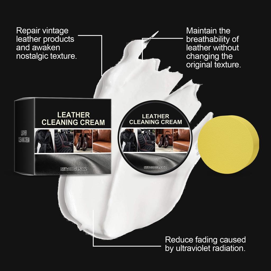 Leather Cleaning And Care Cream Deeply Nourishes And Repairs Scratches Suitable For Leather Bags, Furniture, Car Seats And High-end Maintenance